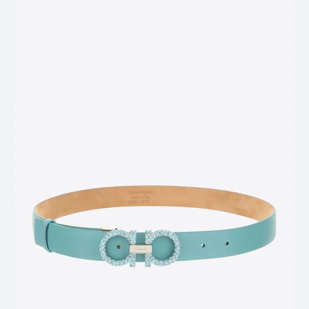 Ferragamo Belt Woman Turquoise- Size 85